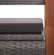 vidaXL Ławka ze schowkiem, 115 cm, rattan PE i drewno akacjowe, szara 5