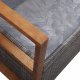 vidaXL Ławka ze schowkiem, 115 cm, rattan PE i drewno akacjowe, szara 7