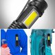 Latarka 4kom.pl Latarka taktyczna klasyczne światło LED COB XPE Mini lampa metalowa kieszonkowa Zoom czarna 3