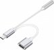 Adapter USB X Extreme Adapter USB-C - USB-C + minijack 3,5mm Extreme biało-srebrny 1