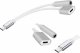 Adapter USB X Extreme Adapter USB-C - USB-C + minijack 3,5mm Extreme biało-srebrny 2