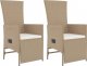 vidaXL 3-cz. zestaw mebli ogrodowych z poduszkami, beżowy, polirattan 4