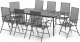 vidaXL 9-częściowy zestaw mebli ogrodowych, antracytowy, stal 2