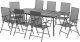 vidaXL 9-częściowy zestaw mebli ogrodowych, antracytowy, stal 3