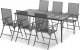 vidaXL 7-częściowy zestaw mebli ogrodowych, antracytowy, stal 2