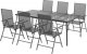 vidaXL 7-częściowy zestaw mebli ogrodowych, antracytowy, stal 3