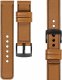 moVear moVear Prestige C1 Skórzany pasek 20mm do Samsung Galaxy Watch5 Pro / Watch 5 4 3 / Active 2 1 | Jasnobrązowy, czarne przeszycie [rozmiar i klamra do wyboru] Standard 1