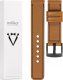 moVear moVear Prestige C1 Skórzany pasek 20mm do Samsung Galaxy Watch5 Pro / Watch 5 4 3 / Active 2 1 | Jasnobrązowy, czarne przeszycie [rozmiar i klamra do wyboru] Standard 1