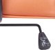 Krzesło biurowe Beliani Krzesło biurowe regulowane ekoskóra pomarańczowe PAWNEE 6