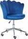 Krzesło biurowe Beliani Krzesło biurowe regulowane welurowe niebieskie MONTICELLO 5