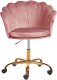 Krzesło biurowe Beliani Krzesło biurowe regulowane welurowe różowe MONTICELLO II 4