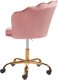 Krzesło biurowe Beliani Krzesło biurowe regulowane welurowe różowe MONTICELLO II 6