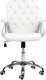 Krzesło biurowe Beliani Krzesło biurowe regulowane białe z kryształkami PRINCESS 4
