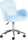 Krzesło biurowe Beliani Krzesło biurowe regulowane welurowe jasnoniebieskie PRIDDY 3