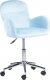 Krzesło biurowe Beliani Krzesło biurowe regulowane welurowe jasnoniebieskie PRIDDY 5