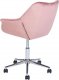 Krzesło biurowe Beliani Krzesło biurowe regulowane welurowe różowe LABELLE 5