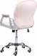 Krzesło biurowe Beliani Krzesło biurowe regulowane welurowe różowe PRINCESS 6