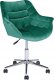 Krzesło biurowe Beliani Krzesło biurowe regulowane welurowe zielone LABELLE 4