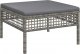 vidaXL 6-cz. zestaw wypoczynkowy do ogrodu, poduszki, szary, rattan PE 5