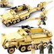 tomdorix Klocki Transporter Opancerzony Hanomag Sd.Kfz. 251+Działo M38-B0695 Wojsko komp. LEGO 1