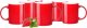 Glasmark Zestaw 6 kubków czerwonych Glasmark Rita 300 ml 3