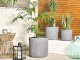 Beliani Doniczka 42 x 42 x 41 cm szara SAMOS 2