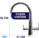 Bateria kuchenna Technika Wody WYLEWKA BATERIA TRÓJDROŻNA TOWER CHROME FILTRY RO= 1