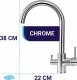 Bateria kuchenna HYDRO WYLEWKA BATERIA TRÓJDROŻNA CHROME DO FILTRÓW WODY= 1