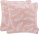 AmeliaHome Poszewka dekoracyjna CALM kolor pudrowy róż drukowany motyw roślinny styl klasyczny velvet 45x45 ameliahome 1