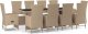 vidaXL 11-cz. zestaw mebli ogrodowych z poduszkami, beżowy, polirattan 2