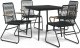 vidaXL 5-częściowy zestaw mebli ogrodowych, czarny, rattan PVC 2
