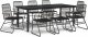 vidaXL 9-częściowy zestaw mebli ogrodowych, czarny, rattan PVC 2
