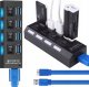 HUB USB Retoo HUB USB ROZDZIELACZ 4 PORTÓW ROZGAŁĘŹNIK USB 3.0 1
