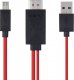 Kabel USB Vega microUSB - HDMI 2 m Czarno-czerwony (24695) 1