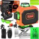 Heckermann Zestaw Poziomica laserowa Heckermann 16 linii 4DH NOWA + tarcza + okulary 1