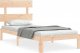 vidaXL Rama łóżka z wezgłowiem, 3FT, pojedyncza, lite drewno 2