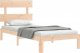 vidaXL Rama łóżka z wezgłowiem, 3FT, pojedyncza, lite drewno 4