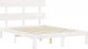 vidaXL Rama łóżka z wezgłowiem, biała, 4FT, mała podwójna, lite drewno 5