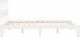 vidaXL Rama łóżka z wezgłowiem, biała, 4FT, mała podwójna, lite drewno 7