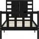 vidaXL Rama łóżka z wezgłowiem, czarna, 2FT6, pojedyncza, lite drewno 6