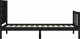 vidaXL Rama łóżka z wezgłowiem, czarna, 2FT6, pojedyncza, lite drewno 7