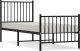 vidaXL vidaXL Metalowa rama łóżka z wezgłowiem i zanóżkiem, czarna, 75x190 cm 2
