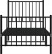 vidaXL vidaXL Metalowa rama łóżka z wezgłowiem i zanóżkiem, czarna, 75x190 cm 5