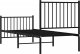 vidaXL vidaXL Metalowa rama łóżka z wezgłowiem i zanóżkiem, czarna, 75x190 cm 7