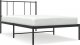 vidaXL vidaXL Metalowa rama łóżka z wezgłowiem, czarna, 75x190 cm 2