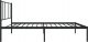 vidaXL vidaXL Metalowa rama łóżka z wezgłowiem, czarna, 75x190 cm 7