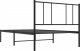 vidaXL vidaXL Metalowa rama łóżka z wezgłowiem, czarna, 75x190 cm 8