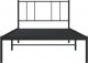 vidaXL vidaXL Metalowa rama łóżka z wezgłowiem, czarna, 80x200 cm 6