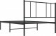 vidaXL vidaXL Metalowa rama łóżka z wezgłowiem, czarna, 100x190 cm 8