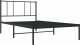 vidaXL vidaXL Metalowa rama łóżka z wezgłowiem, czarna, 100x200 cm 5